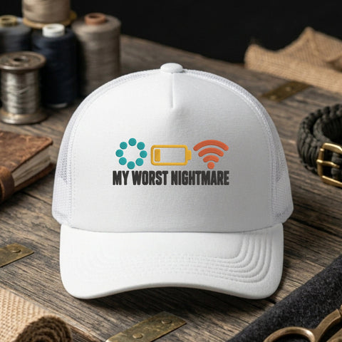 My Worst Nightmare Embroidery Design – Loading Low Battery No WiFi Funny Machine Embroidery File Embroidery/Applique DESIGNS PatternFeed8 