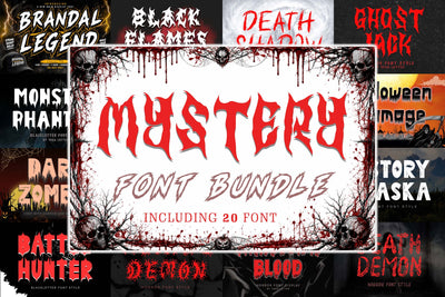 Mystery Font Bundle Font Prasetya Letter 