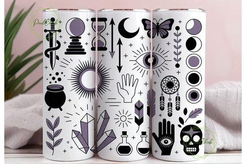 Mystic Celestial Magic 20oz Tumbler Wrap Sublimation PixelChick 