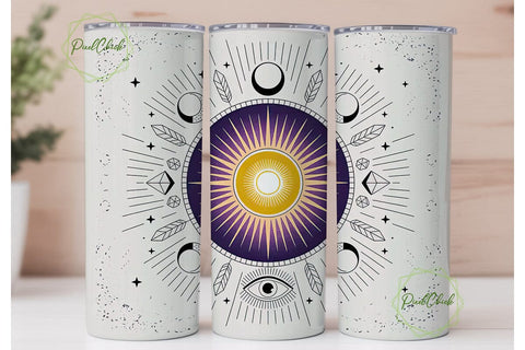 Mystic Celestial Magic 20oz Tumbler Wrap Sublimation PixelChick 