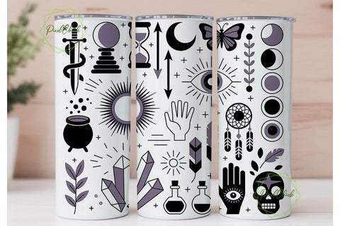Mystic Celestial Magic 20oz Tumbler Wrap Sublimation PixelChick 