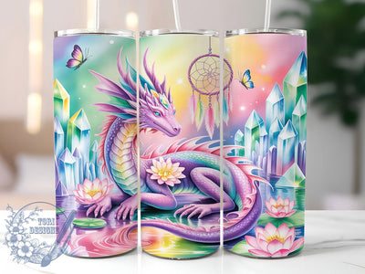 Mystic Dragon Dreamcatcher Tumbler, Fantasy Dragon Tumbler, 20Oz Sublimation, Mystic Dreamcatcher Design, Boho Dragon Printable, Tribal Fantasy Wrap, Dragon Art Tumbler Sublimation ToriDesigns 