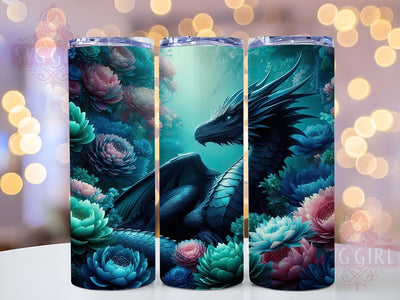 Mystic Fantasy Dragon 20oz Tumbler Wrap Sublimation Design, Straight Tapered Tumbler Wrap, Dragon Tumbler Png, Instant Digital Download Sublimation SvggirlplusArt 