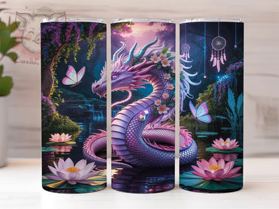 Mystic Fantasy Dragon Tumbler, Mystic Dragon, Dragon Art, Mythical Creature, Fantasy Tumbler, 20oz Tumbler, Sublimation Design Sublimation Lara' s Designs 