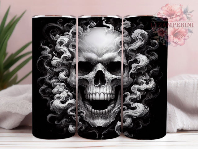 Mystic Gothic Skull Art Tumbler, Dark Art Design, Mystic Skull Cup, Smoke Effect Present, Gothic Style Tumbler, Skeleton Art Gift, Dark Fantasy Cup Sublimation Li Zamperini 