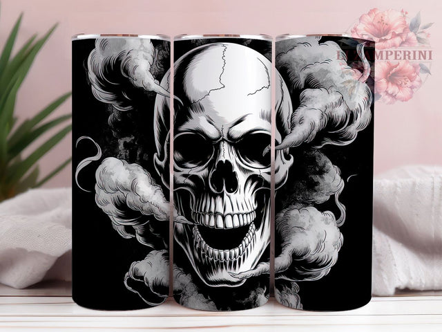 Mystic Gothic Skull Art Tumbler, Dark Art Design, Mystic Skull Cup, Smoke Effect Present, Gothic Style Tumbler, Skeleton Art Gift, Dark Fantasy Cup Sublimation Li Zamperini 