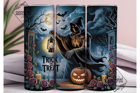 Mystic Grim Reaper Halloween Tumbler Sublimation sassyprint 