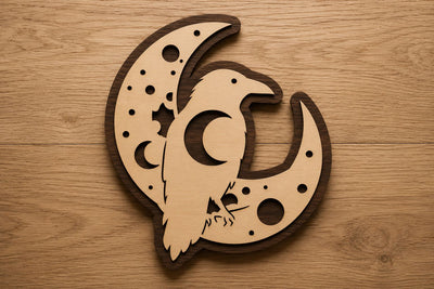 Mystic Raven Symbol Laser Cut Svg File Design SVG Regulrcrative 