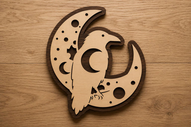 Mystic Raven Symbol Laser Cut Svg File Design SVG Regulrcrative 