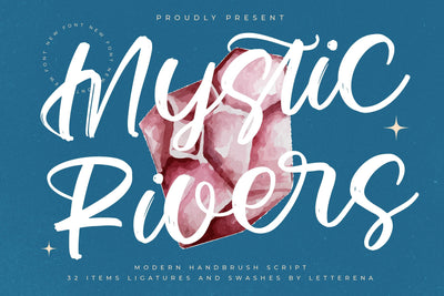 Mystic Rivers - Modern Handbrush Script Font Letterena Studios 