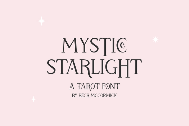 Mystic Starlight - A Tarot Card Font Font Beck McCormick 