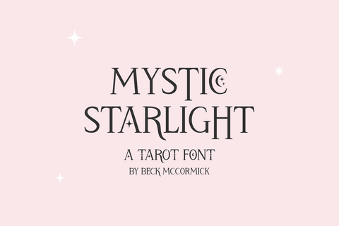 Mystic Starlight - A Tarot Card Font Font Beck McCormick 