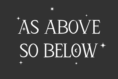 Mystic Starlight - A Tarot Card Font Font Beck McCormick 