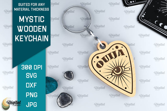 Mystic Wooden Keychain SVG. Magic Keychain Laser Cut SVG Evgenyia Guschina 