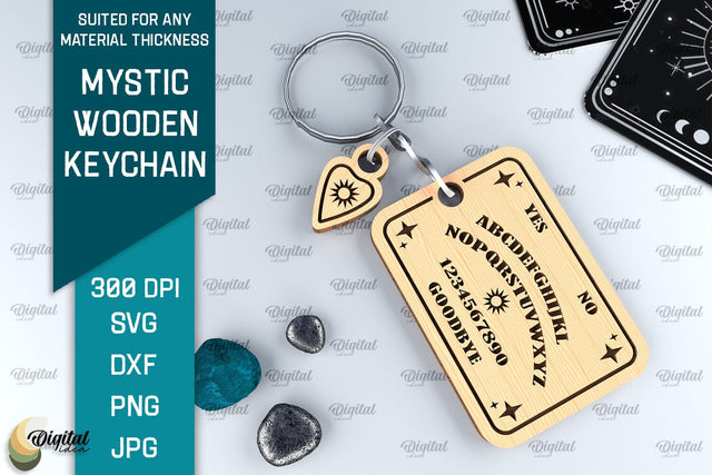Mystic Wooden Keychain SVG. Magic Keychain Laser Cut SVG Evgenyia Guschina 