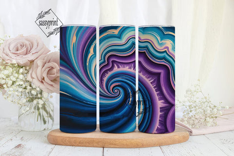 Mystical Agate 20oz Tumbler Wrap Sublimation sassyprint 