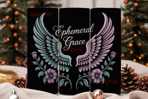 Mystical Angel Wings 20oz Tumbler Wrap Sublimation DesignSVG 