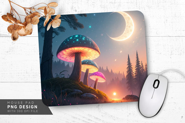 Mystical Art Scene Mousepad Sublimation Regulrcrative 