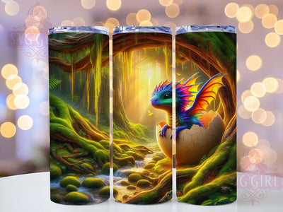 Mystical Baby Dragon Hatchling Fantasy Tumbler, Dragon Hatchling Tumbler, 20oz Tumbler Wrap, Sublimation Design, Fantasy Dragon Art, Cute Dragon PNG, Baby Dragon Tumbler Sublimation SvggirlplusArt 