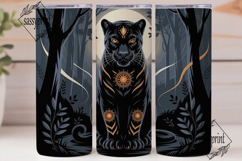Mystical Black Panther 20oz Tumbler Sublimation sassyprint 