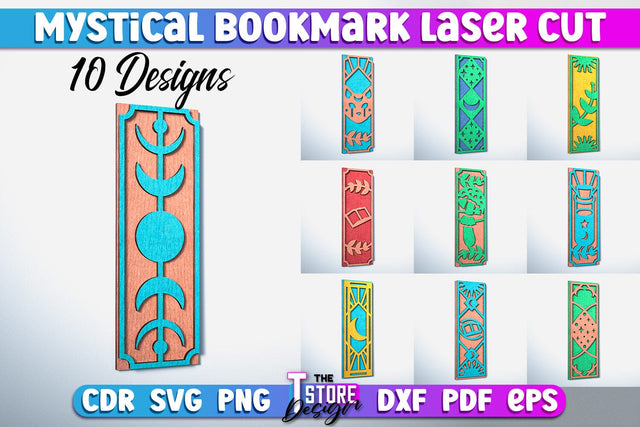 Mystical Bookmark Laser Cut | Mystical Symbol Laser Cut Design | CNC Files SVG The T Store Design 
