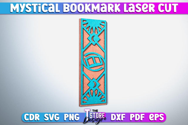 Mystical Bookmark Laser Cut | Mystical Symbol Laser Cut Design | CNC Files SVG The T Store Design 
