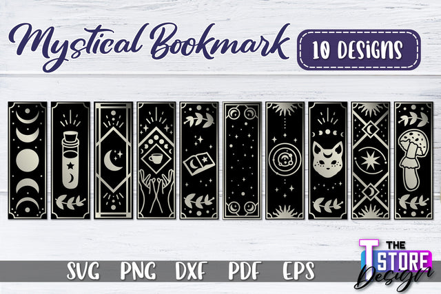 Mystical Bookmark SVG | Mystical Symbols SVG | Book Lover SVG The T Store Design 