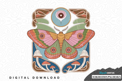 Mystical butterfly sublimation png design Sublimation Regulrcrative 
