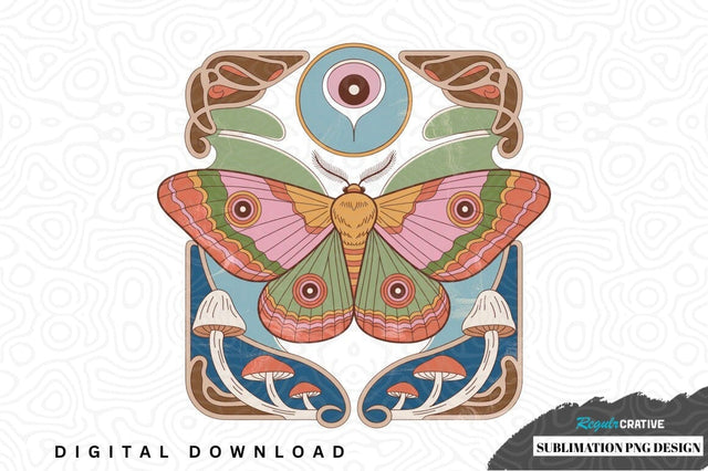 Mystical butterfly sublimation png design Sublimation Regulrcrative 