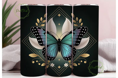 Mystical Butterfly Tumbler Wrap PNG Sublimation PixelChick 