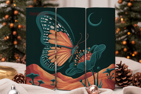 Mystical Butterfly Tumbler Wrap Sublimation DesignSVG 