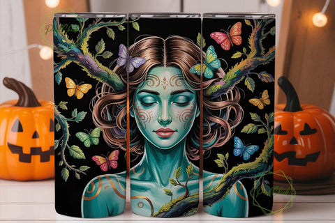 Mystical Butterfly Woman 20oz Tumbler Sublimation PixelChick 