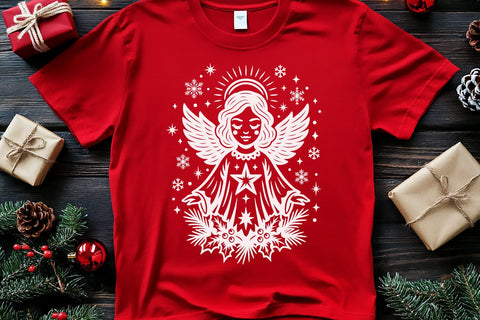 Mystical Christmas Reindeer SVG Files | Celestial Deer, Angel, Owl & Elf for Cricut SVG Tafti Art 