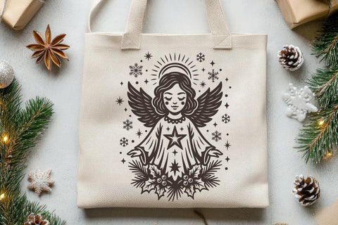 Mystical Christmas Reindeer SVG Files | Celestial Deer, Angel, Owl & Elf for Cricut SVG Tafti Art 