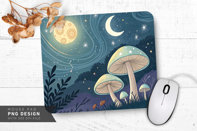 Mystical Cosmic Glow Mousepad Sublimation Regulrcrative 