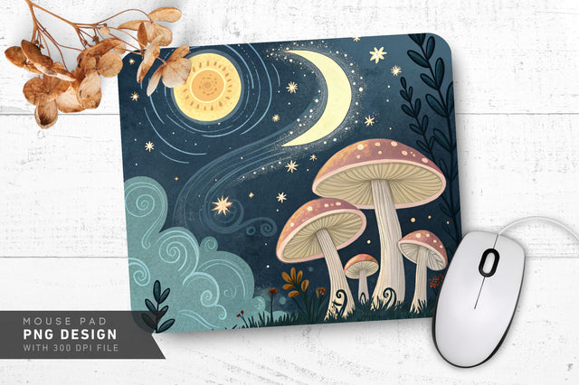 Mystical Cosmic Glow Mousepad Sublimation Regulrcrative 