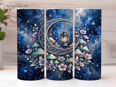 Mystical Crescent Moon 20oz Tumbler, Crescent Moon, Mystical Design, Celestial Style, Whimsical Gothic, Astrology Theme, 20oz Wrap, Sublimation Tumbler Sublimation Lara' s Designs 
