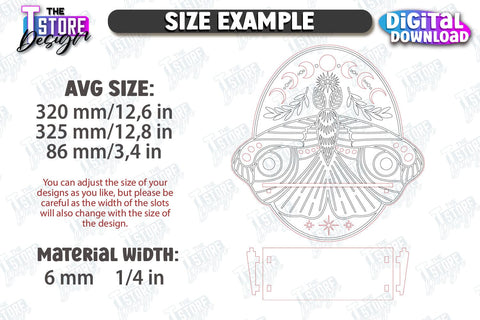 Mystical Crystal Shelf Laser Cut Bundle | Crystal Shelf Display | Pendulum Holder | Altar Shelf | CNC Files SVG The T Store Design 