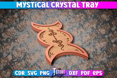 Mystical Crystal Tray Laser Cut | Laser Cut SVG Design | CNC Files v.2 SVG The T Store Design 