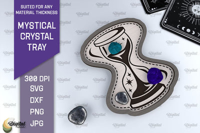 Mystical Crystal Tray Laser Cut. Magic Design SVG SVG Evgenyia Guschina 
