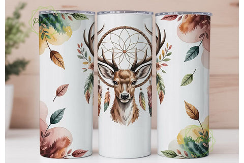 Mystical Deer Dreamcatcher 20oz Tumbler Sublimation PixelChick 