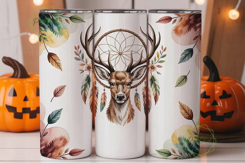 Mystical Deer Dreamcatcher 20oz Tumbler Sublimation PixelChick 