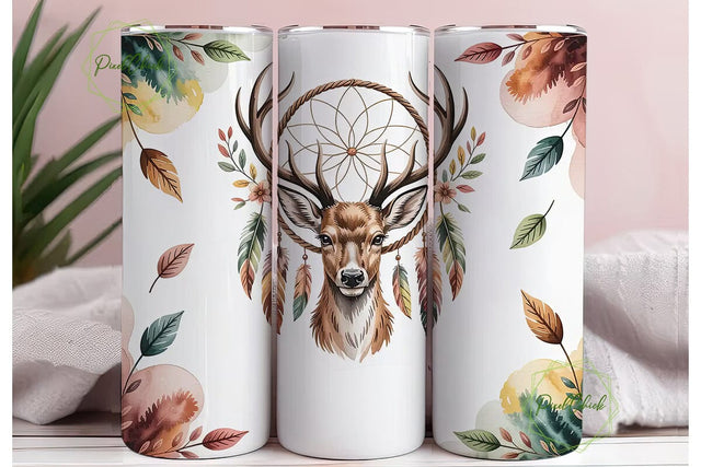 Mystical Deer Dreamcatcher 20oz Tumbler Sublimation PixelChick 