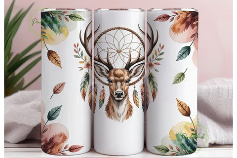Mystical Deer Dreamcatcher 20oz Tumbler Sublimation PixelChick 
