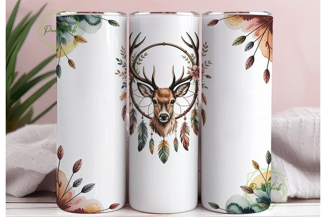 Mystical Deer Dreamcatcher 20oz Tumbler Sublimation PixelChick 