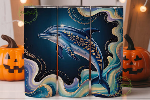 Mystical Dolphin 20oz Tumbler Wrap Sublimation PixelChick 