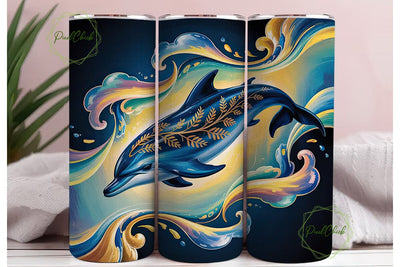 Mystical Dolphin 20oz Tumbler Wrap Sublimation PixelChick 