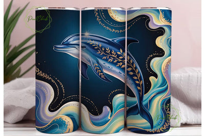 Mystical Dolphin 20oz Tumbler Wrap Sublimation PixelChick 