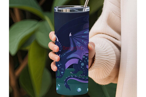 Mystical Dragon 20oz Tumbler Wrap Sublimation DesignSVG 