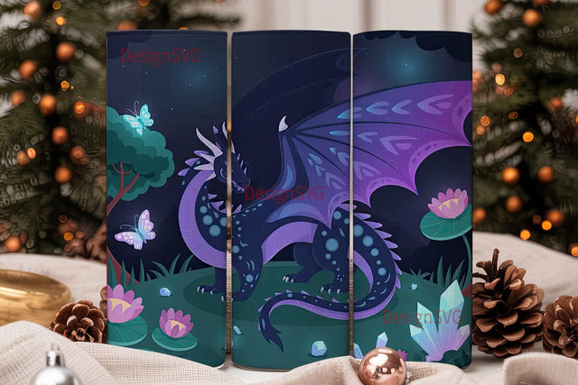 Mystical Dragon 20oz Tumbler Wrap Sublimation DesignSVG 